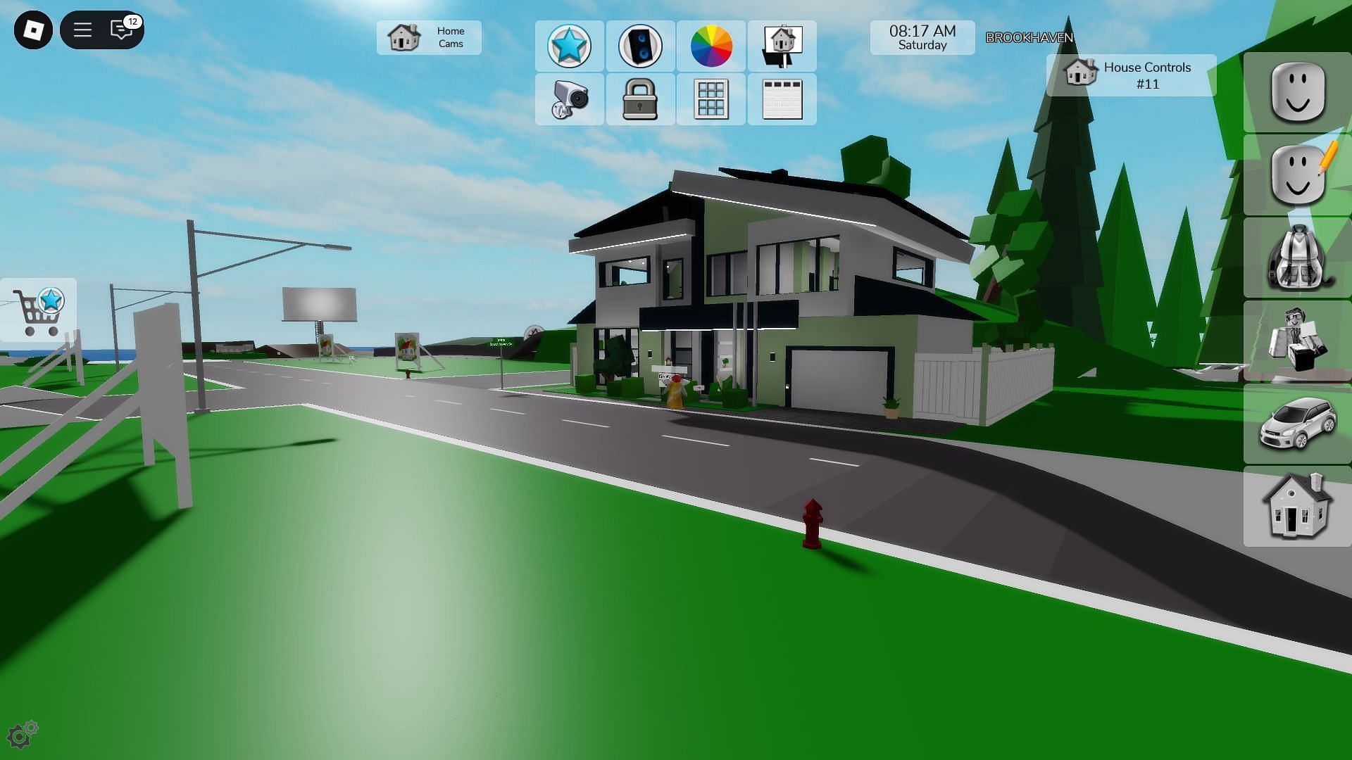 Spawning a house (Image via Roblox)